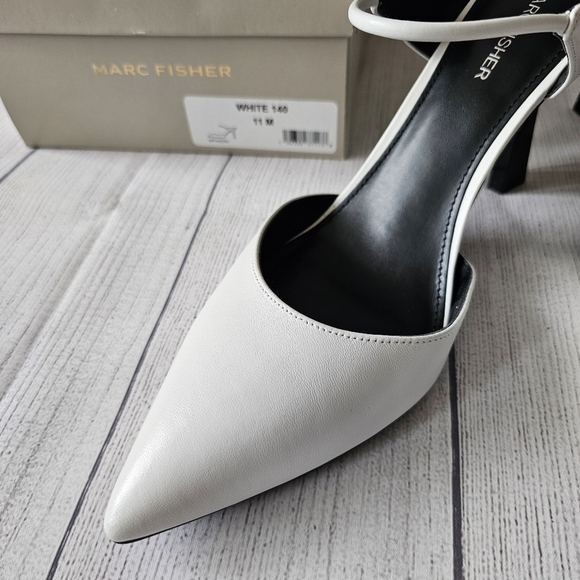 Marc Fisher Women's White Slingback Heels Size 11 Women - Picture 2 of 13